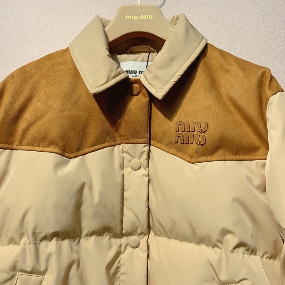 Miu Miu patchwork short down jacket - image 8